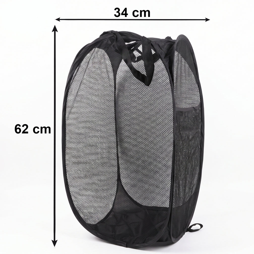 Foldable Mesh Laundry Bag Hamper (1 Pc 61x35x35 Cm)