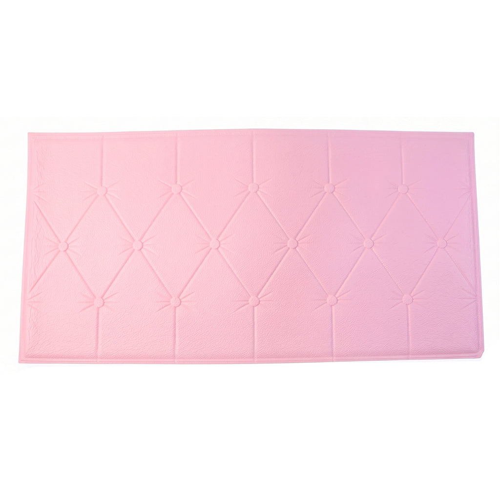 Self Adhesive 3d Foam Wall Panel Cushion Wallpaper (1 Pc Pink 69x35 Cm)