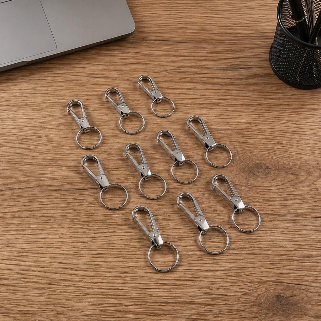Heavy Duty Metal Keychain Clip With Key Ring Key Clasp (1 Pc)