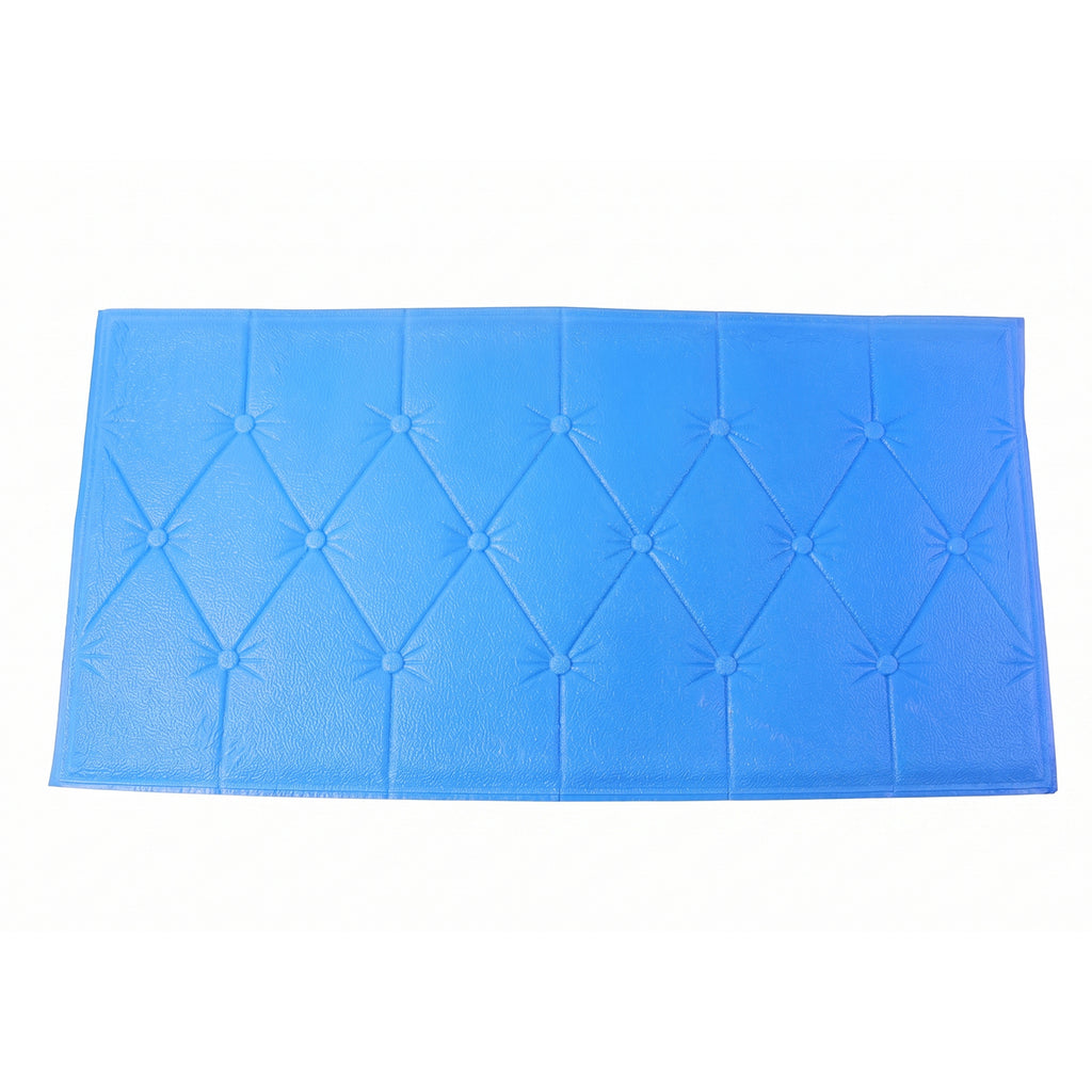 Self Adhesive 3d Foam Wall Panel Cushion Wallpaper (1 Pc Blue 69x35 Cm)