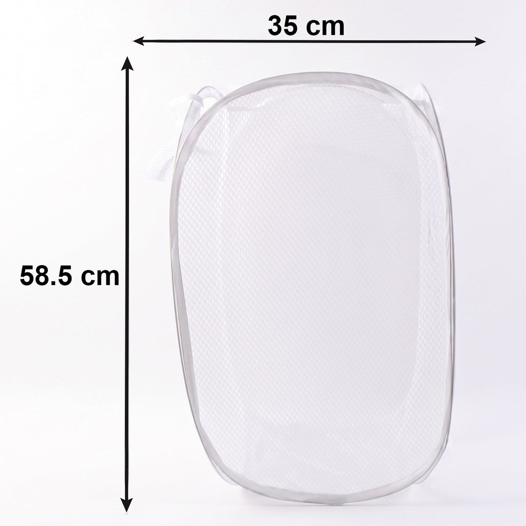 Foldable Mesh Laundry Bag Hamper (1 Pc 32x56 Cm)