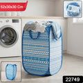 Foldable Laundry Basket Fabric Mesh Clothes Hamper Storage Bag (1 Pc52x30x30cm)