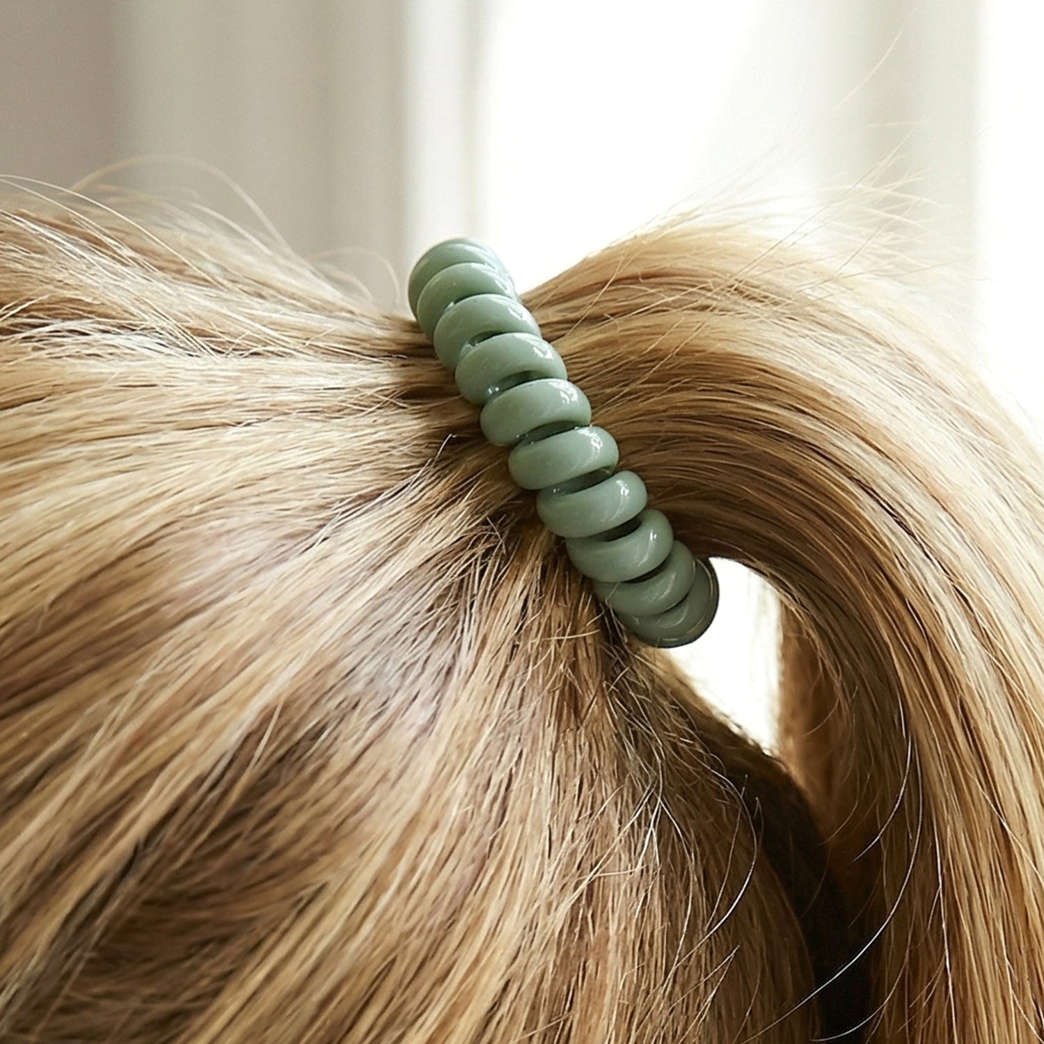 Soft Stretchable Telephone Wire Style Hair Bands Set (1 Pc)
