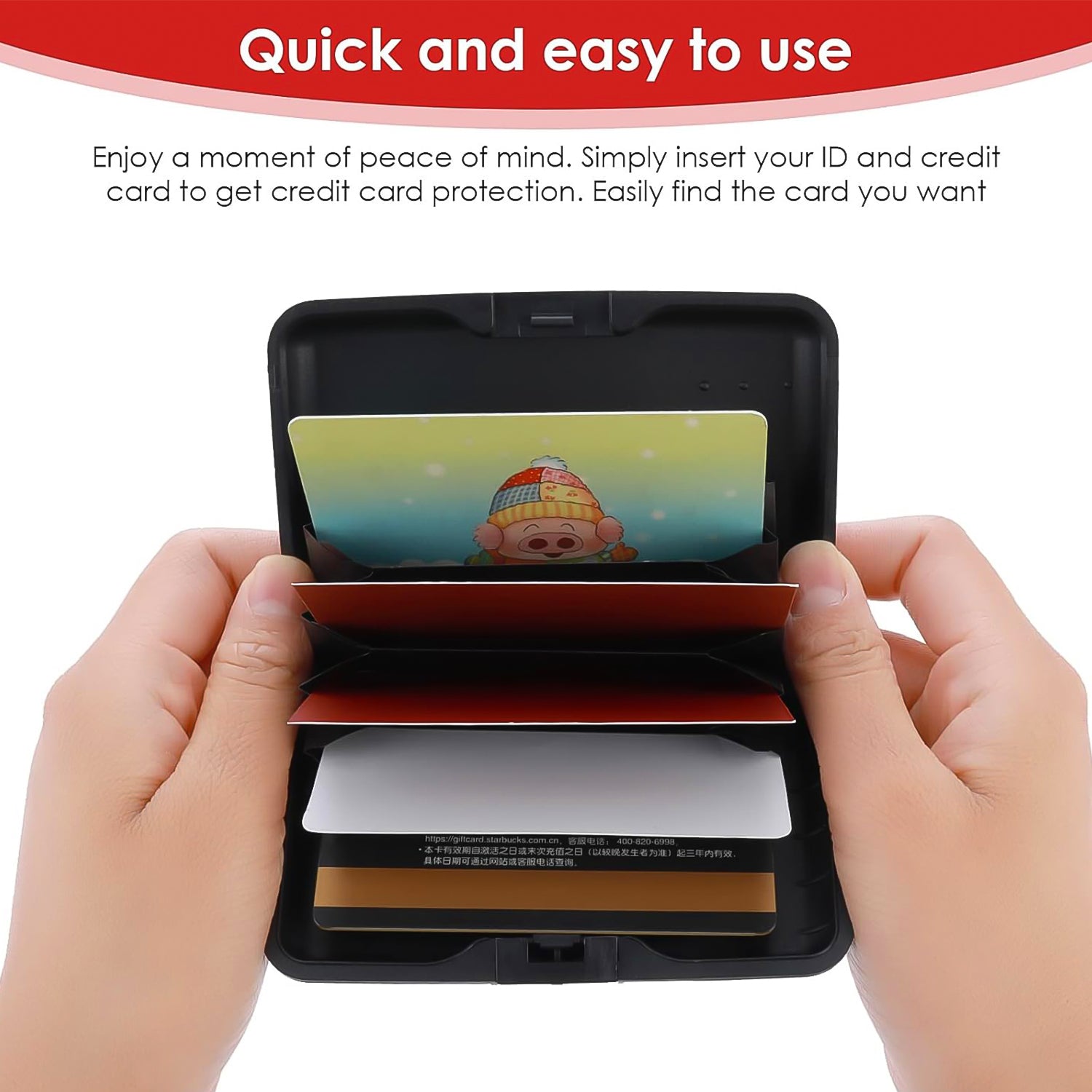 Plastic Cardholder Waterproof Card Case (1 Pc)