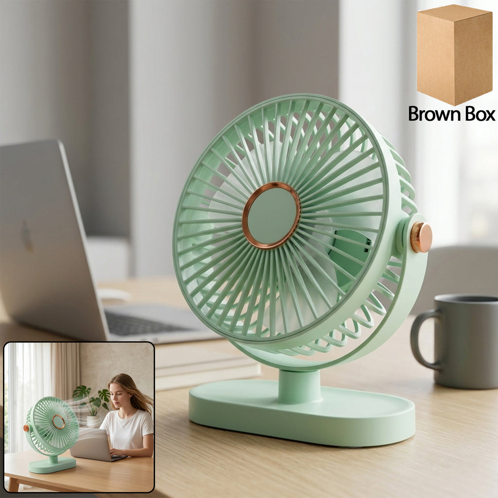 Portable Rechargeable Table Fan Compact Usb Desk Fan