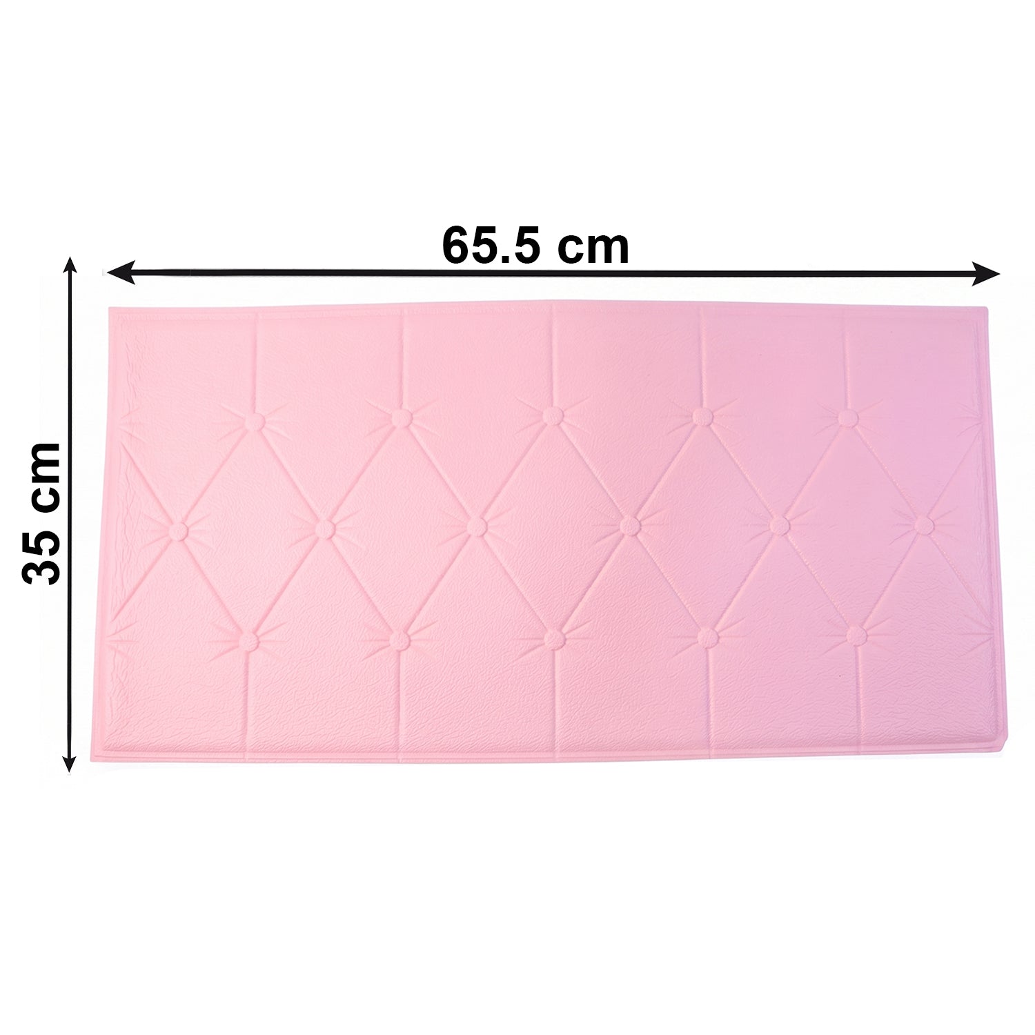 Self Adhesive 3d Foam Wall Panel Cushion Wallpaper (1 Pc Pink 69x35 Cm)