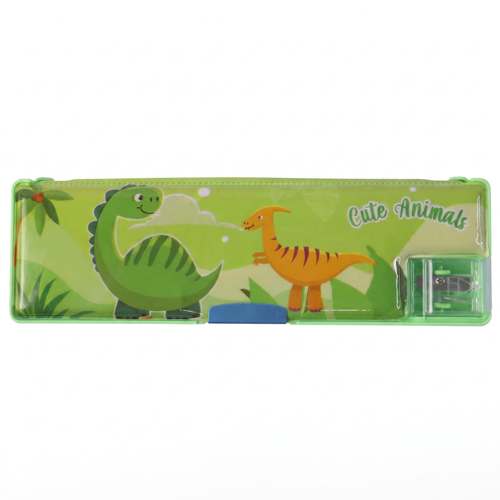 Cute Animal-themed Kids Pencil Compass With Secure Lid (1 Pc)
